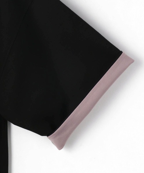 NICOLE white(ニコルホワイト)の「ロング丈ビッグTシャツ(Tシャツ/カットソー・レディース・ライトグレー/ブラック/ピンク/オフホワイト・FREE)」の8枚目の写真