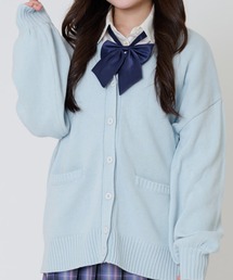 CALIFORNIA クロシェアミ ニットカーディガン サックスブルー　L CALIFORNIA クロシェアミ ニットカーディガン 