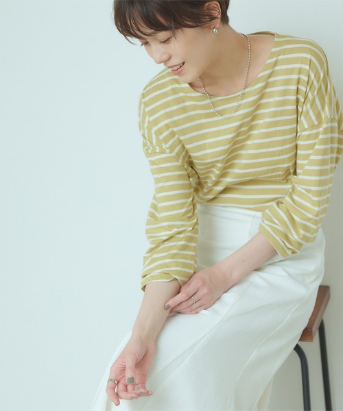 titivate(ティティベイト)の「コットンボーダーカットソー(Tシャツ/カットソー・レディース・ピンク/ミント/ホワイト・M)」の22枚目の写真