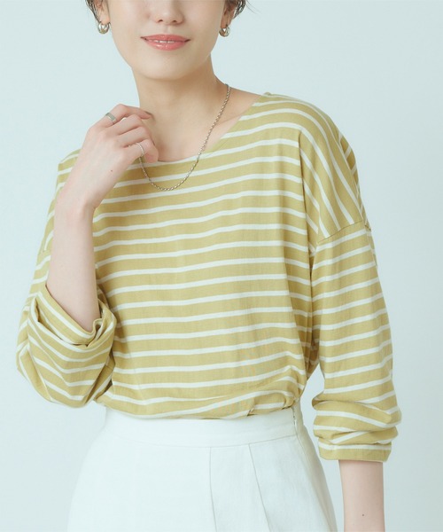 titivate(ティティベイト)の「コットンボーダーカットソー(Tシャツ/カットソー・レディース・ピンク/ミント/ホワイト・M)」の16枚目の写真