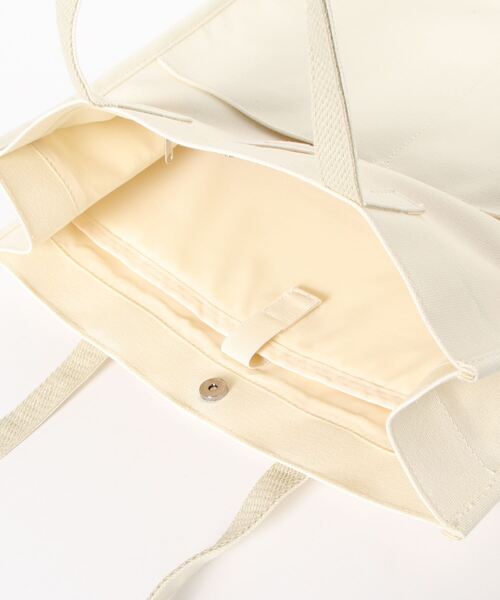 WEGO（ウィゴー）の「WEGO/マルチポケットキャンバス撥水トートバッグ（トートバッグ・レディース・オフホワイト/ブラック・FREE）」の14枚目の写真