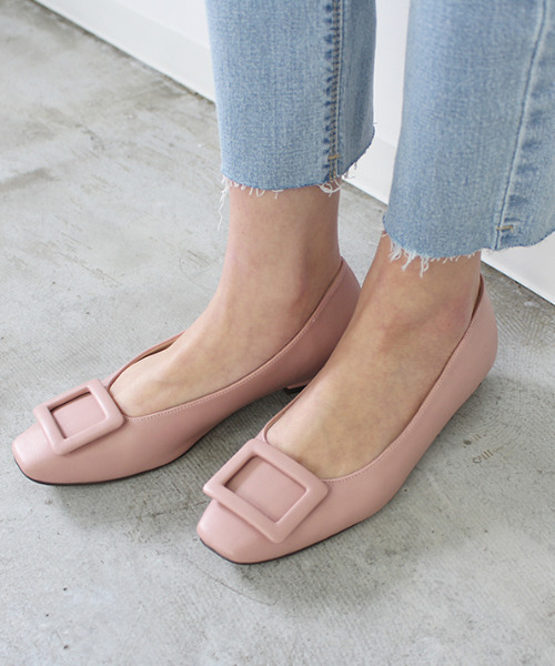 MODE ROBE（モードローブ）の「スクエアバックルパンプス（パンプス・レディース・アイボリー/ブルー/ピンク・22.5㎝/23㎝/23.5㎝/24㎝/24.5㎝/25㎝）」の11枚目の写真