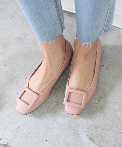 MODE ROBE（モードローブ）の「スクエアバックルパンプス（パンプス・レディース・アイボリー/ブルー/ピンク・22.5㎝/23㎝/23.5㎝/24㎝/24.5㎝/25㎝）」の14枚目の写真