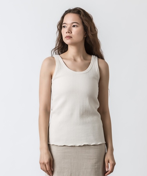 ALLUMER（アリュメール）の「ランダムリブ2WAYタンクトップ（タンクトップ・レディース・アイボリー/ブラック/ブラウン/イエロー・1）」の13枚目の写真