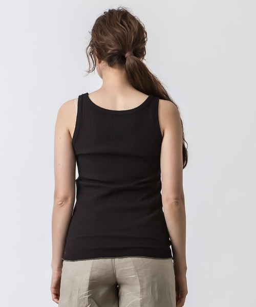 ALLUMER（アリュメール）の「ランダムリブ2WAYタンクトップ（タンクトップ・レディース・アイボリー/ブラック/ブラウン/イエロー・1）」の17枚目の写真