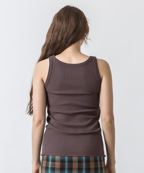 ALLUMER（アリュメール）の「ランダムリブ2WAYタンクトップ（タンクトップ・レディース・アイボリー/ブラック/ブラウン/イエロー・1）」の21枚目の写真