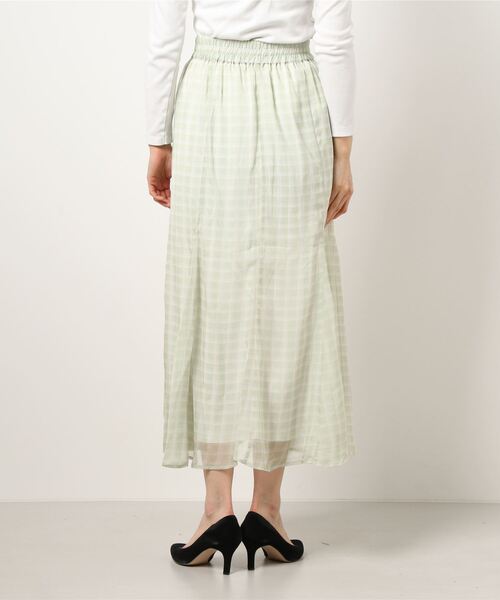 ehka sopo（エヘカソポ）の「チェック柄シアースカート（スカート・レディース・ブルー/グリーン/イエロー・ﾌﾘ-）」の5枚目の写真