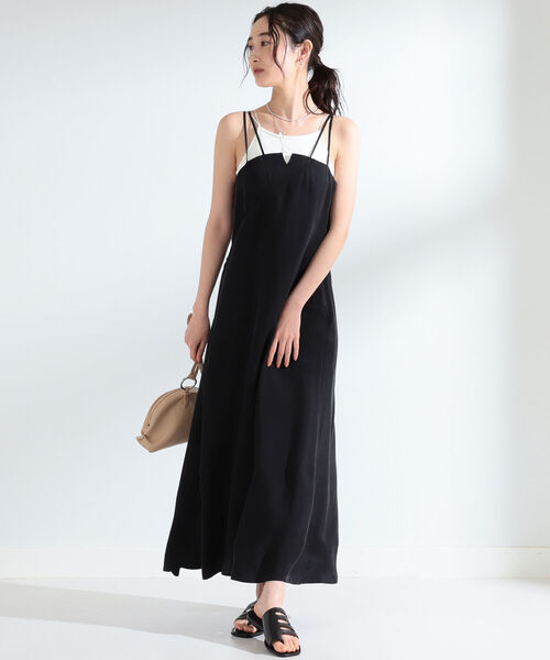 Ray BEAMS（レイビームス）の「Ray BEAMS / ウシロ アキ キャミソール ワンピース（ワンピース・レディース・ブラック/ダークブラウン・1/0）」の22枚目の写真