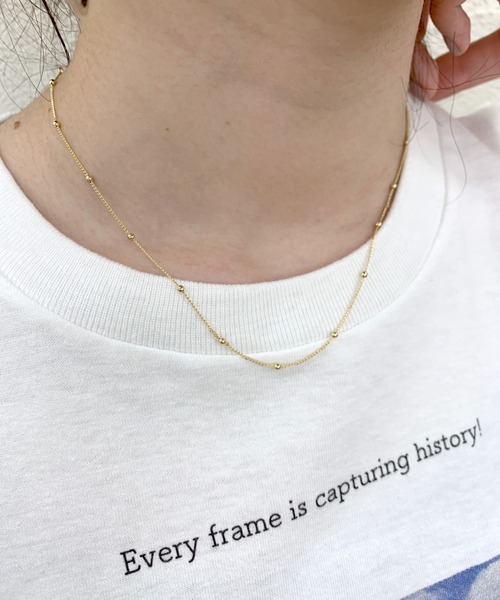 SHENERY（シーナリー）の「【WEB限定】ボールチェーンネックレス（ネックレス・レディース・シルバー/ゴールド・FREE）」の7枚目の写真