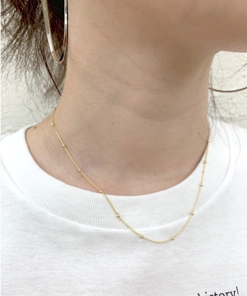 SHENERY（シーナリー）の「【WEB限定】ボールチェーンネックレス（ネックレス・レディース・シルバー/ゴールド・FREE）」の8枚目の写真