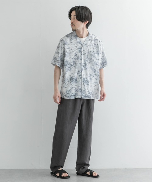 URBAN RESEARCH（アーバンリサーチ）の「スプラッシュパターンオープンカラーシャツ（シャツ/ブラウス・メンズ・チャコールグレー/グレー・MEDIUM/LARGE）」の3枚目の写真