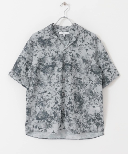 URBAN RESEARCH（アーバンリサーチ）の「スプラッシュパターンオープンカラーシャツ（シャツ/ブラウス・メンズ・チャコールグレー/グレー・MEDIUM/LARGE）」の9枚目の写真