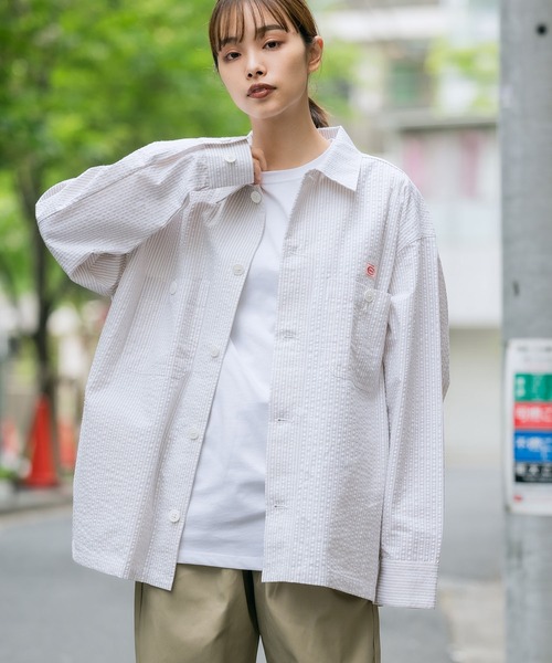 COWDEN（カウデン）の「COWDEN/カウデン COWDEN サッカー CPO シャツ（シャツ/ブラウス・メンズ・ホワイト/ベージュ/ブルー・M/L）」の3枚目の写真