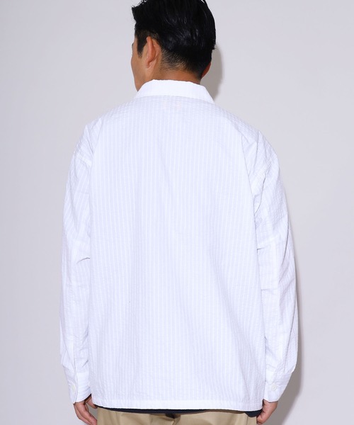 COWDEN（カウデン）の「COWDEN/カウデン COWDEN サッカー CPO シャツ（シャツ/ブラウス・メンズ・ホワイト/ベージュ/ブルー・M/L）」の13枚目の写真