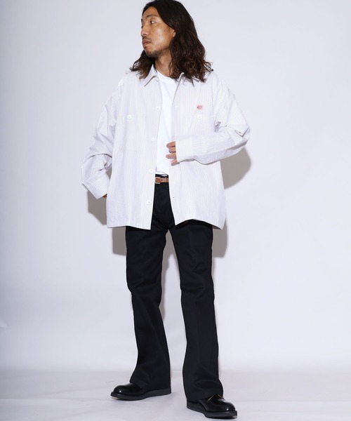 COWDEN（カウデン）の「COWDEN/カウデン COWDEN サッカー CPO シャツ（シャツ/ブラウス・メンズ・ホワイト/ベージュ/ブルー・M/L）」の12枚目の写真