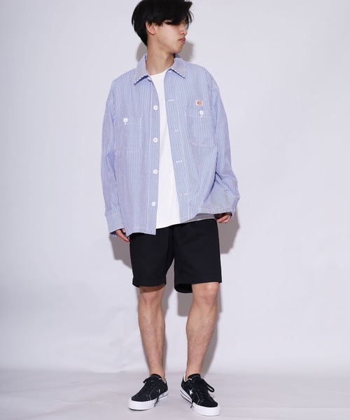 COWDEN（カウデン）の「COWDEN/カウデン COWDEN サッカー CPO シャツ（シャツ/ブラウス・メンズ・ホワイト/ベージュ/ブルー・M/L）」の9枚目の写真