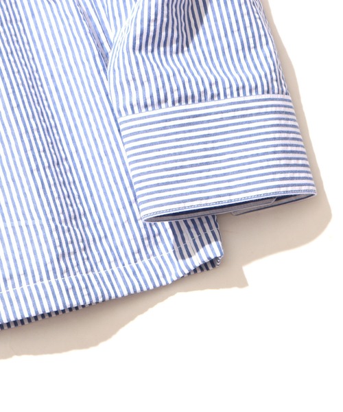 COWDEN（カウデン）の「COWDEN/カウデン COWDEN サッカー CPO シャツ（シャツ/ブラウス・メンズ・ホワイト/ベージュ/ブルー・M/L）」の17枚目の写真