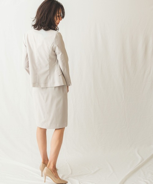 NARACAMICIE(ナラカミーチェ)の「キュプラポリエステルテーラージャケット(テーラードジャケット・レディース・ブラック/グレー/ネイビー・LARGE/MEDIUM/SMALL)」の7枚目の写真