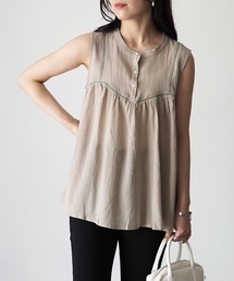 Riberry | ハシゴレースノースリギャザーブラウス(シャツ/ブラウス)