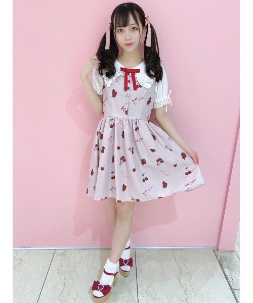 ワンピース ドレス Ank ワンピースcherryberryセーラー衿ワンピース ワンピース Ank Rouge アンクルージュ のファッション