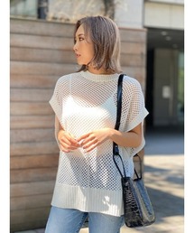 ENVYM | メッシュオーバーニットベスト(ニット/セーター)