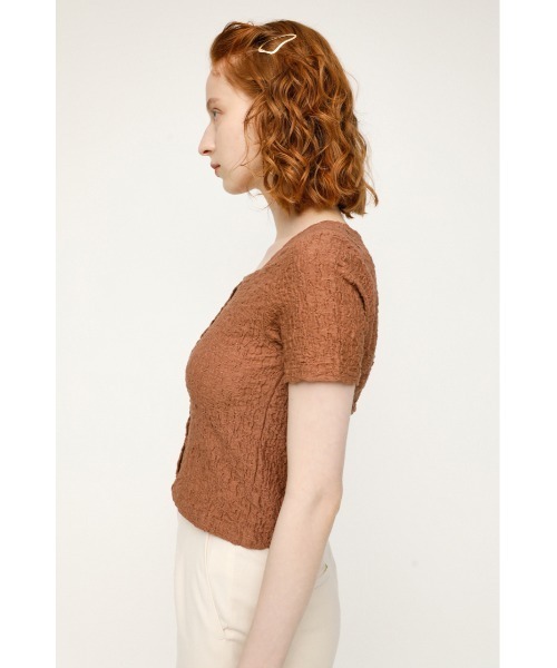 SLY（スライ）の「FRONT BUTTON/CRUMPLED TOPS フロント ボタン