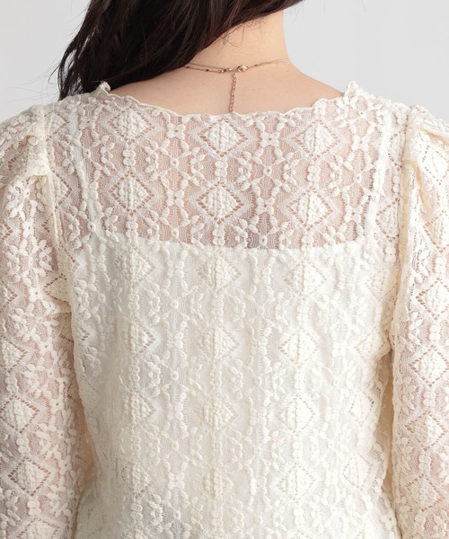 Andemiu（アンデミュウ）の「レースカットソー948879（Tシャツ/カットソー・レディース・ブラック/ベージュ/ブラウン・FREE）」の22枚目の写真
