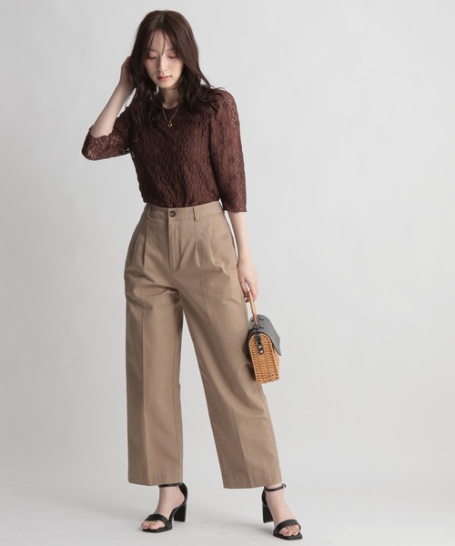 Andemiu（アンデミュウ）の「レースカットソー948879（Tシャツ/カットソー・レディース・ブラック/ベージュ/ブラウン・FREE）」の12枚目の写真