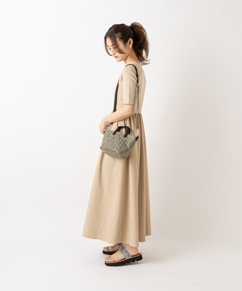 Actually（アクチュアリー）の「スマイルキルティング ミニショルダー 2WAYトート（ショルダーバッグ・レディース・カーキ/シルバー/ブラック・フリー）」の4枚目の写真