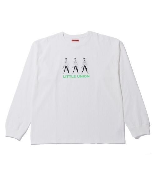 LITTLE UNION（リトルユニオン）の「【カメレオン meets LITTLE UNION】ｷｭｳ L/S TEE（Tシャツ/カットソー・メンズ・ブルー/ホワイト/ブラック・MEDIUM/LARGE）」の2枚目の写真