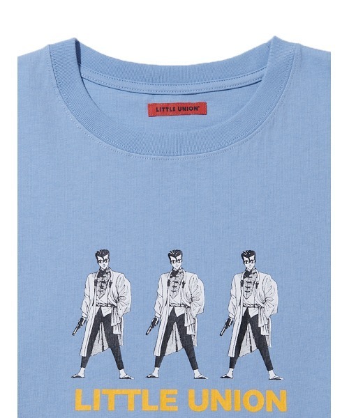 LITTLE UNION（リトルユニオン）の「【カメレオン meets LITTLE UNION】ｷｭｳ L/S TEE（Tシャツ/カットソー・メンズ・ブルー/ホワイト/ブラック・MEDIUM/LARGE）」の8枚目の写真