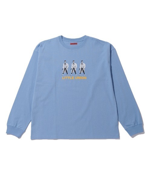 LITTLE UNION（リトルユニオン）の「【カメレオン meets LITTLE UNION】ｷｭｳ L/S TEE（Tシャツ/カットソー・メンズ・ブルー/ホワイト/ブラック・MEDIUM/LARGE）」の10枚目の写真