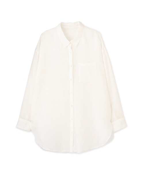 NATURAL BEAUTY BASIC（ナチュラルビューティーベーシック）の「ラミーシャツブラウス（シャツ/ブラウス・レディース・ライトグリーン/オフホワイト/ブラウン/グレー系その他・MEDIUM）」の11枚目の写真