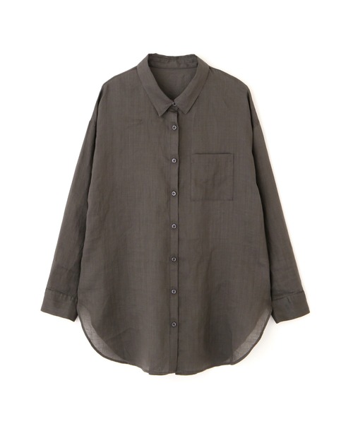 NATURAL BEAUTY BASIC（ナチュラルビューティーベーシック）の「ラミーシャツブラウス（シャツ/ブラウス・レディース・ライトグリーン/オフホワイト/ブラウン/グレー系その他・MEDIUM）」の16枚目の写真