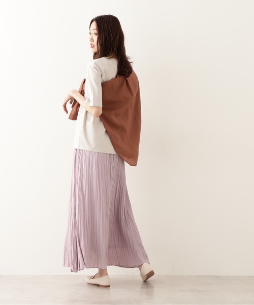 NATURAL BEAUTY BASIC（ナチュラルビューティーベーシック）の「ラミーシャツブラウス（シャツ/ブラウス・レディース・ライトグリーン/オフホワイト/ブラウン/グレー系その他・MEDIUM）」の19枚目の写真