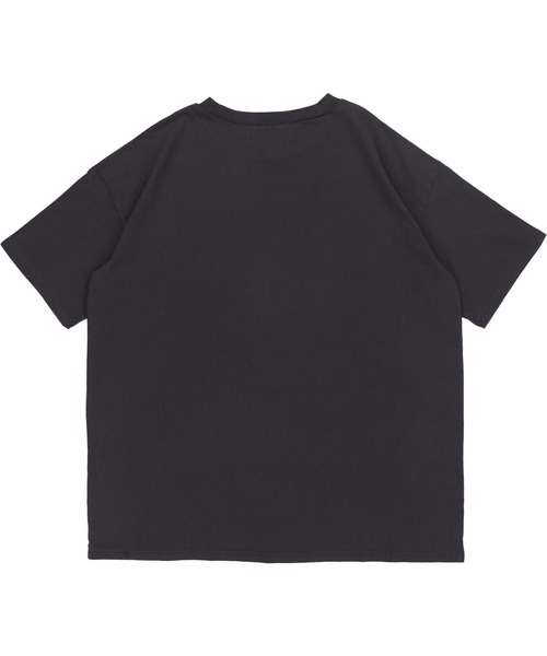 SPINNS（スピンズ）の「【ゆったりデザイン】USED風イーグルデザイン半袖ビッグTシャツ（Tシャツ/カットソー・レディース・グリーン/チャコール・ONESIZE）」の4枚目の写真