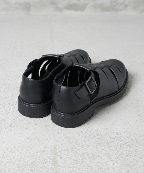 INTER FACTORY(インターファクトリー)の「【WEARISTA 風早ゆうた - シャークソール シンセティックレザー グルカサンダル made in INTER FACTORY】(サンダル・メンズ・ブラック・MEDIUM/SMALL/LARGE)」の13枚目の写真