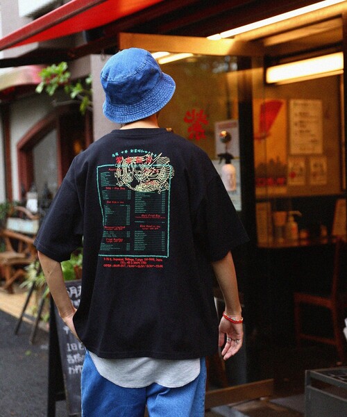 チャイナデザインチェーンホワイトプリントTシャツ
