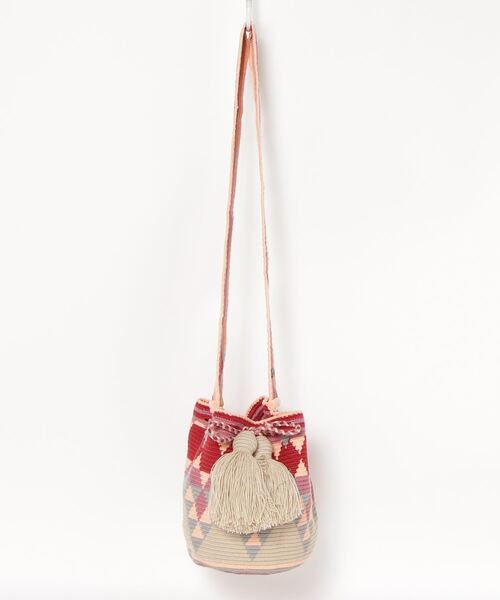 JARDIN DEL CIELO（ジャルディン デル シエロ）の「JARDIN DEL CIELO TRADITIONAL MOCHILA MIDIUM（ショルダーバッグ・レディース・グリーン/ブルー/イエロー/ピンク・ONE SIZE）」の4枚目の写真