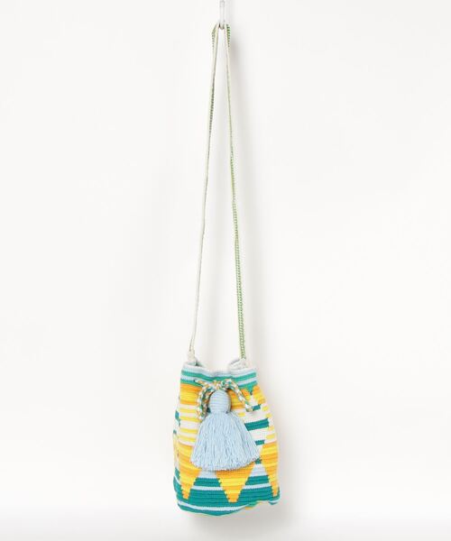 JARDIN DEL CIELO（ジャルディン デル シエロ）の「JARDIN DEL CIELO TRADITIONAL MOCHILA MIDIUM（ショルダーバッグ・レディース・グリーン/ブルー/イエロー/ピンク・ONE SIZE）」の2枚目の写真
