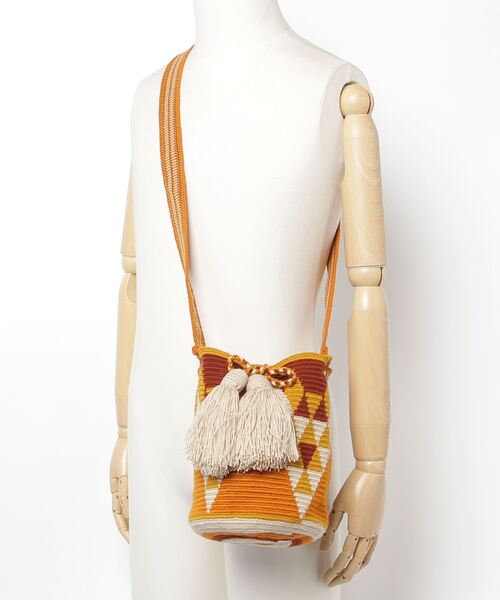 JARDIN DEL CIELO（ジャルディン デル シエロ）の「JARDIN DEL CIELO TRADITIONAL MOCHILA MIDIUM（ショルダーバッグ・レディース・グリーン/ブルー/イエロー/ピンク・ONE SIZE）」の9枚目の写真