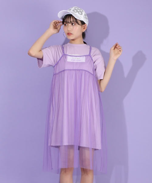 PINKHUNT（ピンクハント）の「PINKHUNT ピンクハント チュールセットワンピース 5558K（ワンピース・キッズ・パープル/ブラック/ベビーピンク・150cm/160cm/140cm/130cm/120cm）」の11枚目の写真