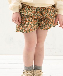 la poche biscuit（ラポシェビスキュイ）の「ばら柄フリルキュロット（その他パンツ・キッズ）」