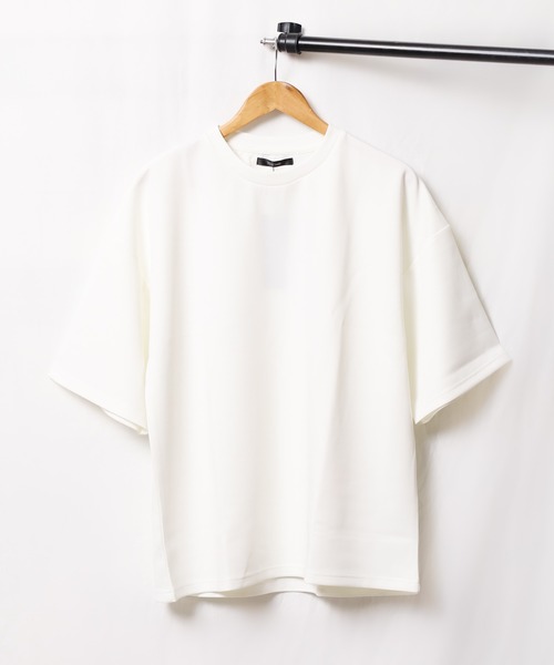 Bling Leads(ブリングリーズ)の「【Bk】【Bling leads】5分袖ポンチクルーネックプルオーバー(Tシャツ/カットソー・レディース・グレイッシュベージュ/ホワイト/グレイッシュブルー/ブラック・MEDIUM/LARGE)」の10枚目の写真
