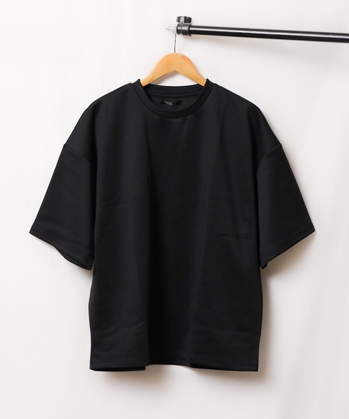 Bling Leads(ブリングリーズ)の「【Bk】【Bling leads】5分袖ポンチクルーネックプルオーバー(Tシャツ/カットソー・レディース・グレイッシュベージュ/ホワイト/グレイッシュブルー/ブラック・MEDIUM/LARGE)」の12枚目の写真