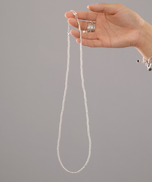 kutir（クティール）の「ビーズネックレス（ネックレス・メンズ・シルバー/ターコイズブルー・FREE）」の8枚目の写真