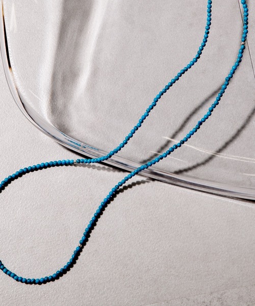 kutir（クティール）の「ビーズネックレス（ネックレス・メンズ・シルバー/ターコイズブルー・FREE）」の14枚目の写真