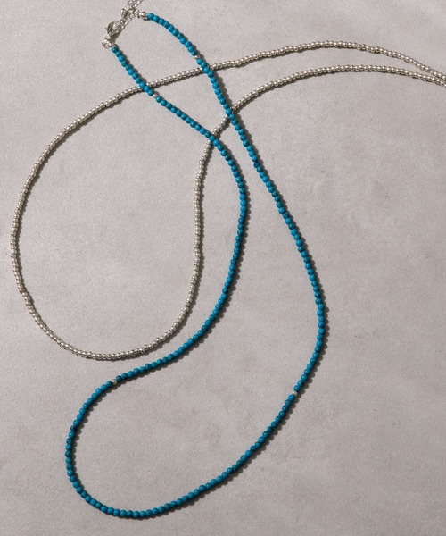 kutir（クティール）の「ビーズネックレス（ネックレス・メンズ・シルバー/ターコイズブルー・FREE）」の15枚目の写真