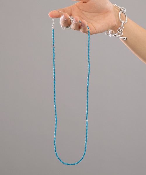 kutir（クティール）の「ビーズネックレス（ネックレス・メンズ・シルバー/ターコイズブルー・FREE）」の10枚目の写真