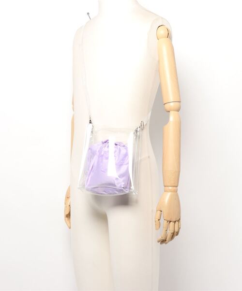 mimi toujours（ミミトゥジュール）の「ショルダーバッグ クリア 巾着ポーチ付き（ショルダーバッグ・レディース・ミント/ラベンダー・F）」の22枚目の写真